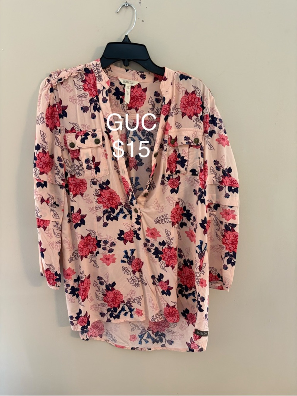 Matilda Jane Pink Floral Button-Front Top